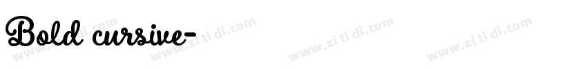 Bold cursive字体转换